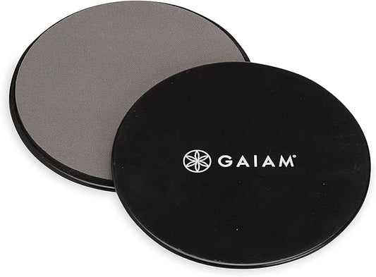 Core Sliding Discs - Dual Sided Workout Sliders for Carpet & Hardwood Floor - Home Ab Pads Exercise Equipment Fitness Sliders for Women and Men, Grey/Black